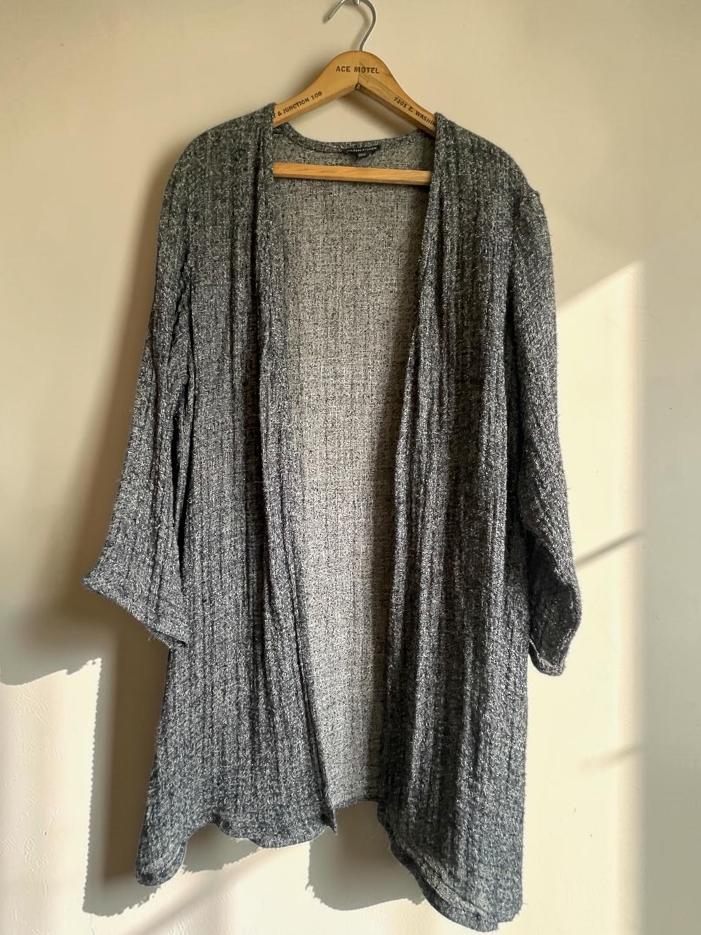Eileen Fisher Gray Open-Front Women's Cardigan Sweater